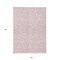 Homeroots 8' X 10' Pink And Ivory Damask Washable Indoor Outdoor Area Rug 595184 - alternate 3
