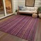Homeroots 10' X 14' Pink Mauve And Blush Striped Washable Indoor Outdoor Area Rug 616381 - alternate 6