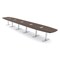 Skutchi Designs Arc Boat Conference Table With Power, 48 in W, 264 in L HAR-ABOT-48X264-T-H3041-ESIL - alternate 1