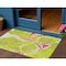 Homeroots 3' X 5' Lime Green Neon Pink And Ivory Abstract Washable Indoor Outdoor Area Rug 597782 - alternate 1