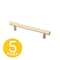 Sapphire Eclipse Series 3-3/4 in. 96 mm Center-to-Center Modern Gold Cabinet Hardware Handle/Pull, 5PK SP-2214-96-BRA-5 - alternate 1