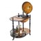 Homeroots 32in Brown Solid Wood Oval Rolling Bar Cart With Wine Storage 364353 - alternate 5