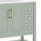 Flash Furniture Vega 36in. Vanity w/Sink, Cabinet w/Gold Hardware, Open Shelf & 3 Drawers, Marble Counter, Sage/Wht FS-VEGA36-KD-SG-HDGLD-GG - alternate 4