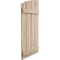 Ekena Millwork Riverwood 4 Board Joined Board-n-Batten w/Elliptical Top Faux Wood Shutters, 22W x 62H, PR SHUBJL22X62RWPR - alternate 9