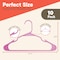 Campior Premium Clothes Hangers, Slim, Durable Plastic with Shoulder Grooves, Pink., 10PK CMPPLH10PK - alternate 6