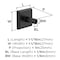 Amerock Chamfered Edge 1-1/16 inch (27mm) Length Matte Black Cabinet Knob, 10PK 10VMP37028MB - alternate 3