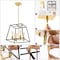 Jonathan Y Lloyd 15" 4-Light Farmhouse Industrial Iron LED Pendant, Black/Brass Gold JYL6510A - alternate 9