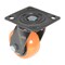 Vestil Polyurethane Swivel Caster 4 In. Diameter x 2 In. Width 551 Lb. Capacity Orange/Silver CST-E6-4X2PUP-S - alternate 7