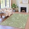 Homeroots 3' X 5' Artichoke Green And Ivory Geometric Washable Indoor Outdoor Area Rug 631359 - alternate 6