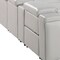 Homeroots Light Gray Italian Leather Power Reclining U Shaped Twelve Piece Corner Sectional With Console 632552 - alternate 4