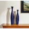 Homeroots Set of Two Cobalt Cylinder Ceramic Table Vase, 2PK 384165 - alternate 3