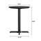 Flash Furniture Commercial 24" Black Faux Marble HPL Tabletop with Black Table Height X Base ST-RD24-BKMAR-T2222-GG - alternate 6