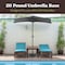 Pure Garden 20lbs Half-Round Umbrella Base, Black 50-146 - alternate 5