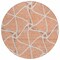 Homeroots 8' Salmon And Ivory Round Geometric Washable Indoor Outdoor Area Rug 612901 - alternate 7