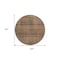 Homeroots 8' Orange Copper And Brown Round Striped Washable Indoor Outdoor Area Rug 588114 - alternate 6