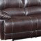 Homeroots 89" Brown Microfiber Reclining Sofa With Black Legs 329407 - alternate 2