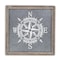 Homeroots 17" X 17" Gray Compass Galvanized Metal And Wood Square Framed Art 634054 - alternate 1