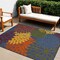 Homeroots 4' X 6' Blue Yellow and Green Indoor Outdoor Area Rug 527603 - alternate 4