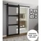 Sartodoors Sturdy Barn Door, Lucia 2555 Matte Black with Clear Glass, 6.6FT Rail Hangers Heavy Hardware Set ,  LUCIA2555BD-B-BLK-18 - alternate 6