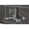 Kingston Brass Two-Handle Wall Mount Bridge Kitchen Faucet, Polished Chrome KS2441TAL - alternate 3