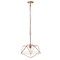 Homeroots Rose Gold Caged Iron Ceiling Light With Rose Gold Shades 651684 - alternate 2