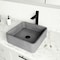 Vigo Navona Gothic Gray Concreto Stone 15 in. L x 15 in. W x 5 in. H Square Vessel Bathroom Sink VG04057 - alternate 6