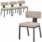 Leisuremod Teres Leather Dining Chair, Steel Legs & Poplar Wood Core, 4PK TC19TP4 - alternate 1