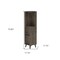 Homeroots 73in Dark Brown Wood Corner Bar Cabinet With One Drawer 479762 - alternate 3
