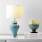 Jonathan Y Qin 22" Ceramic/Iron Classic Cottage LED Table Lamp, Jade Green, 2PK JYL6602A-SET2 - alternate 9