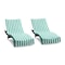 Hospeco California Cabana Chaise Cover 30x85 Green - Pack of 2, 2PK P-CC-CABANA-GR - alternate 1