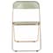 Leisuremod Lawrence Acrylic Folding Chair with Gold Metal Frame, Amber LFG19A - alternate 6