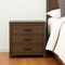 Homeroots 26" Gray Solid and Manufactured Wood Two Drawer Nightstand 399251 - alternate 2