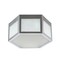 Jonathan Y Minimo 15.75" Hexagon Metal/Frosted Glass LED Flush Mount, Chrome JYL7452A - alternate 8