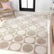 Jonathan Y Helena Modern Geometric Circles In Squares High-Low Beige/Cream 3 ft. x 5 ft. Area Rug SND104A-3 - alternate 6