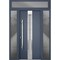 Vdomdoors Steel Door Deux 1717 Gray Graphite Stainless Inserts Single Modern Painted-W60xH96-Right-hand Outsw DEUX1717EXD-GRE-W12+36+12xH80+16-RH-O - alternate 7