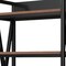 Homeroots 56" Black And Brown Metal and Wood Four Tier Etagere Bookcase 683395 - alternate 2