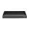 Homeroots Black Faux Leather Tray with Metal Handles 401772 - alternate 1
