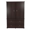 Homeroots 47" Espresso Melamine Mirrored Four Drawer Combo Dresser 249835 - alternate 1