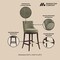 Manhattan Comfort Lucia Barstool in Leaf Green, 3PK 3-BS025-GR - alternate 6
