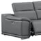 Homeroots Battleship Gray Leather Power Reclining L Shaped Five Piece Corner Sectional 643950 - alternate 5