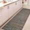 Jonathan Y Petunia Distressed All-Over Floral Border Non-Slip Machine-Washable Green/Brown 2ft x 8ft Runner Rug PTN102A-28 - alternate 4