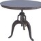 Homeroots 36" Industrial Gray Adjustable Crank Round Top Dining Table. 517845 - alternate 3