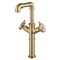 Kingston Brass Double-Handle Vessel Faucet with Knurled Handle, Brushed Brass LS6603RKZ - alternate 1