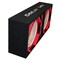 Deejay Led Two 12-in Woofers plus Three Tweeters RED Empty Chuchera Speaker Enclosure D12T3RED - alternate 3