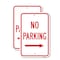 Signmission No Parking With Right Arrow, 12'' X 18'' 2 Signs, Heavy Gauge Aluminum, 2PK A-1218-2PACK-24992 - alternate 1