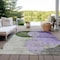 Homeroots 9' X 12' Lavender Purple And Green Geometric Washable Indoor Outdoor Area Rug 604921 - alternate 5