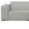Homeroots 122" Gray Fabric Sofa With Ottoman With Brown Legs 641071 - alternate 6