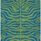 Homeroots 9' X 12' Green And Teal Blue Animal Print Washable Indoor Outdoor Area Rug 600676 - alternate 6