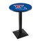 Holland Bar Stool Co 42" Blk Wrinkle Louisiana Tech Pub Table, 36" dia. Top L217B4236LaTech - alternate 1