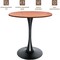 Leisuremod Bristol 27 in Round Dining Table with MDF Wood Top and Black Iron Pedestal Base BTBL-27CBR - alternate 6